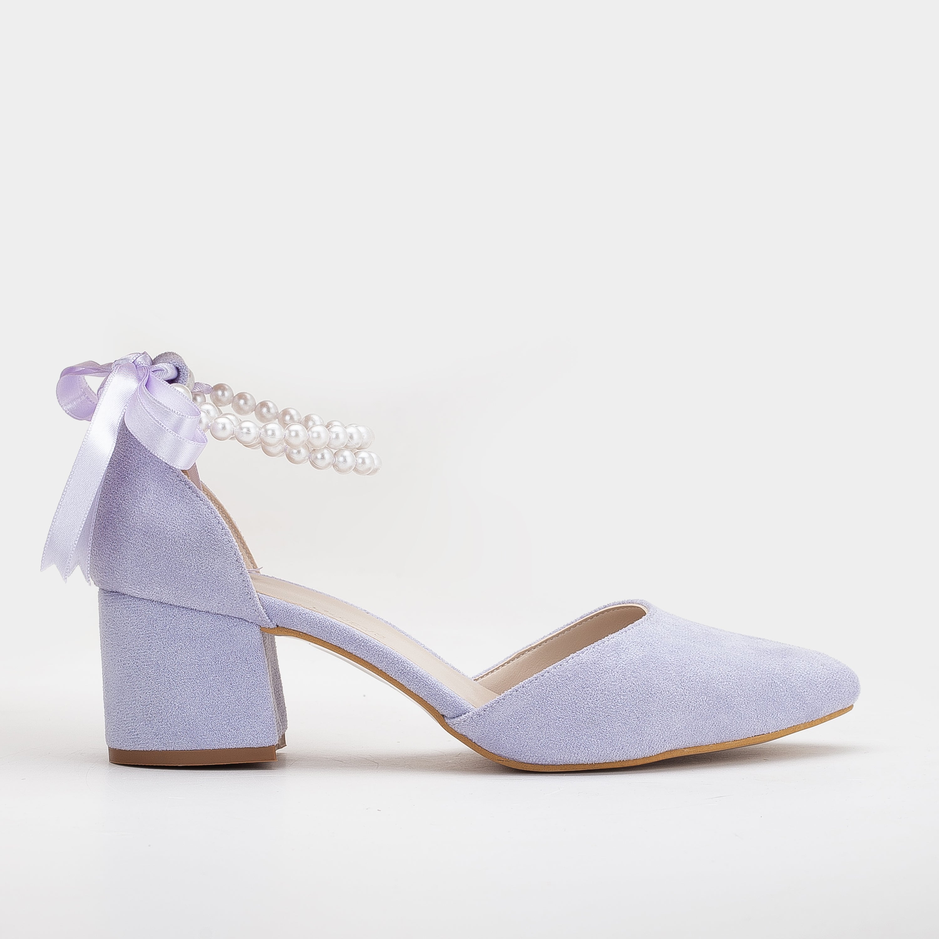 Miranda - Lilac Bridal Shoes with Pearls