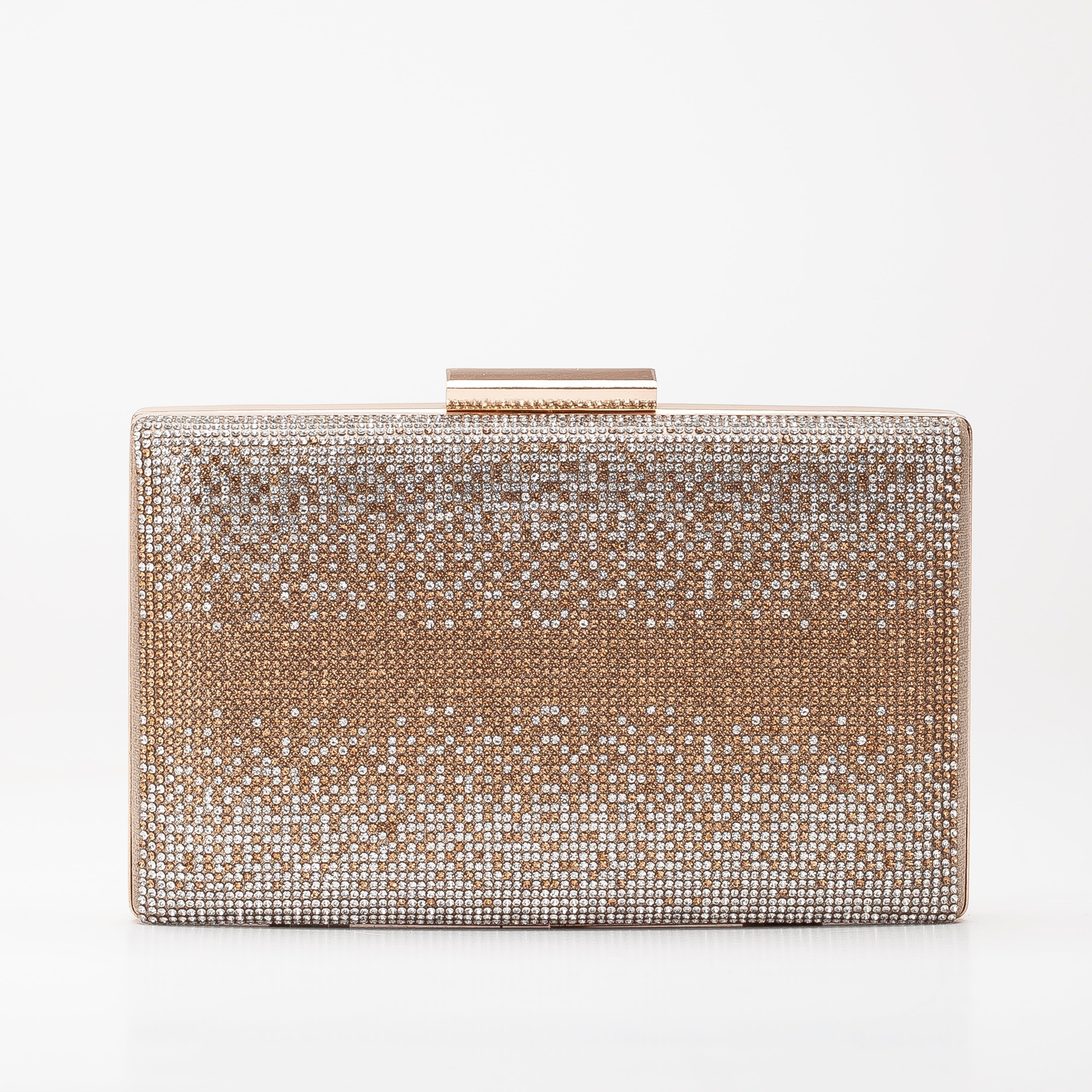 Clara - Rose Gold Glitter Clutch