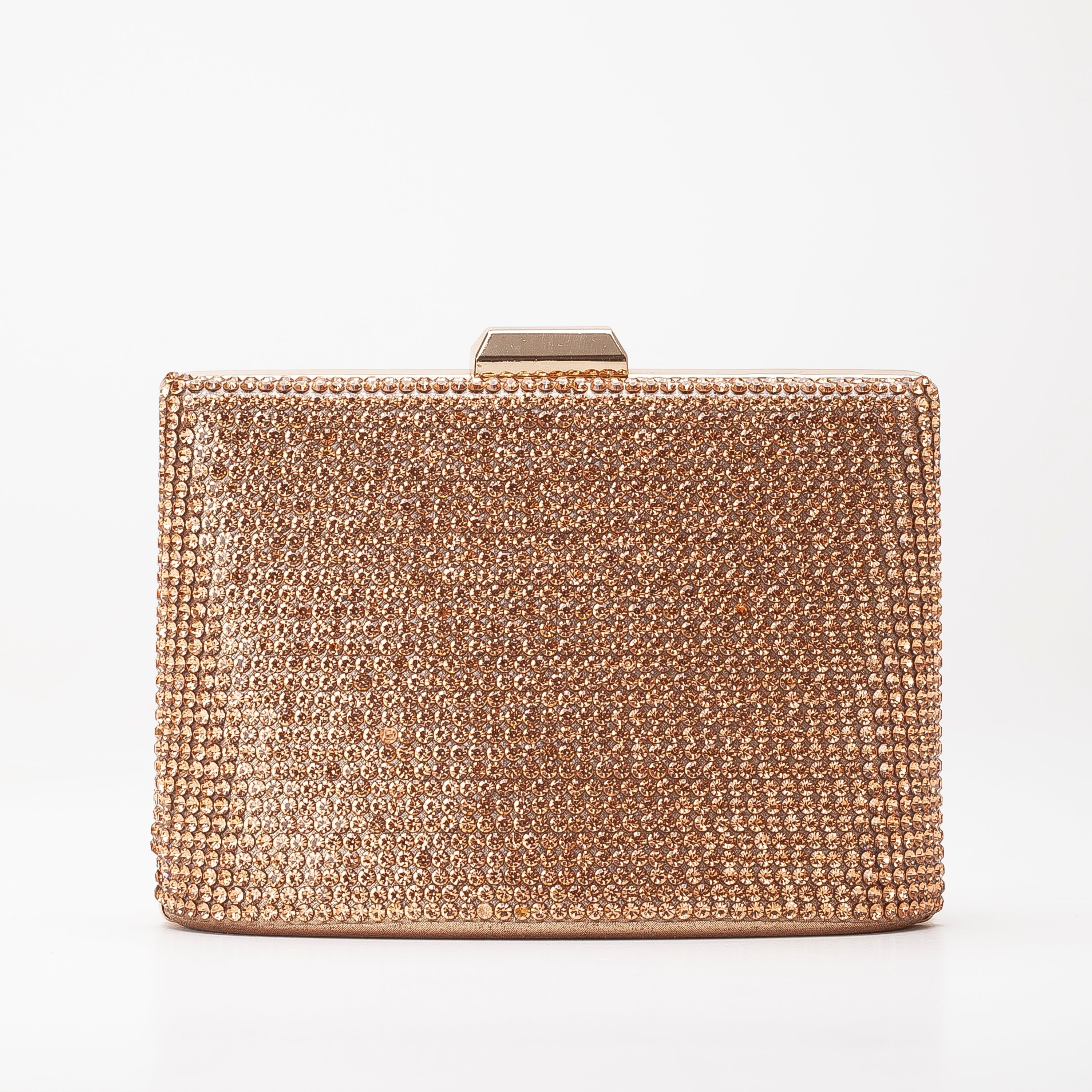 Marla - Rose Gold Glitter Evening Clutch