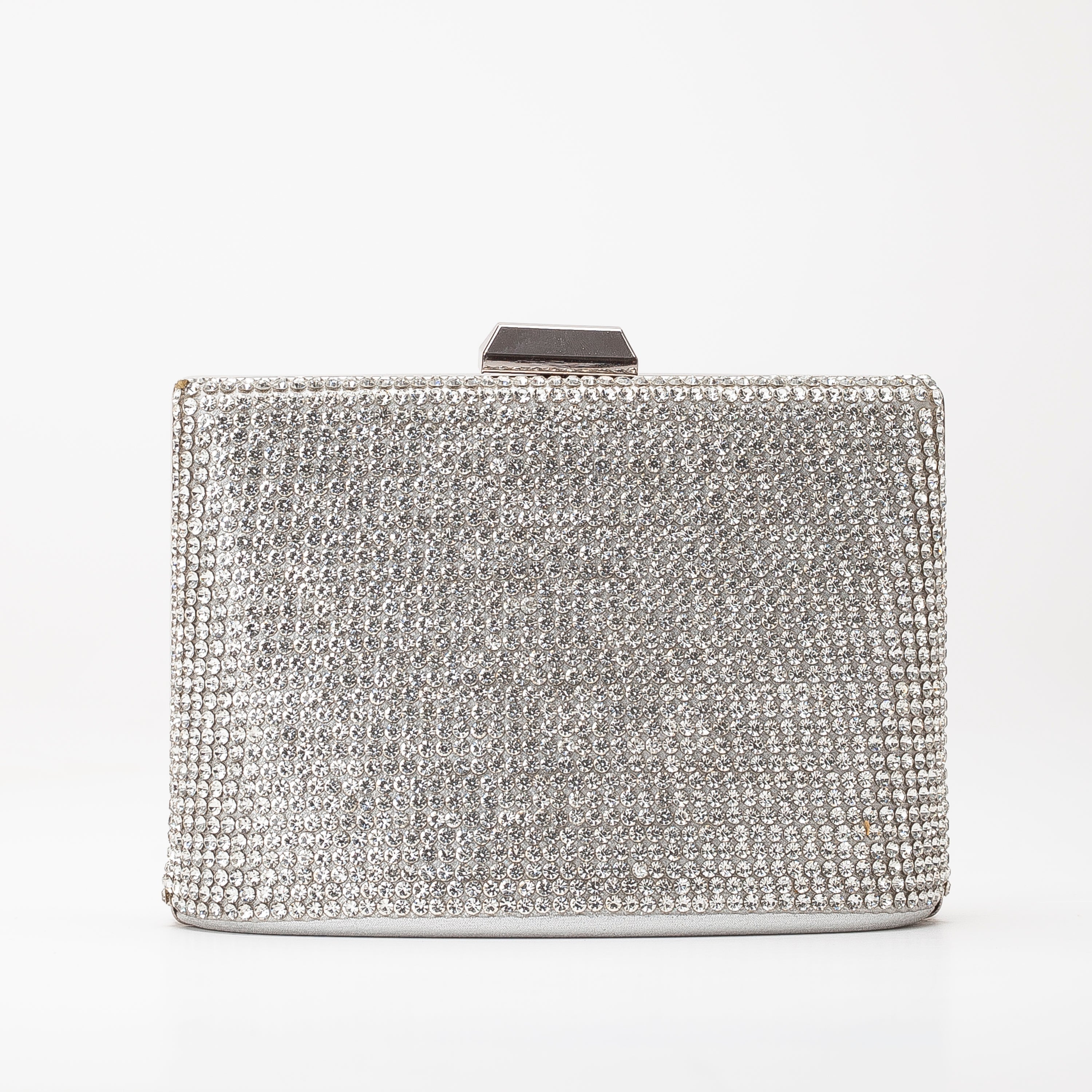 Marla - Silver Glitter Evening Clutch