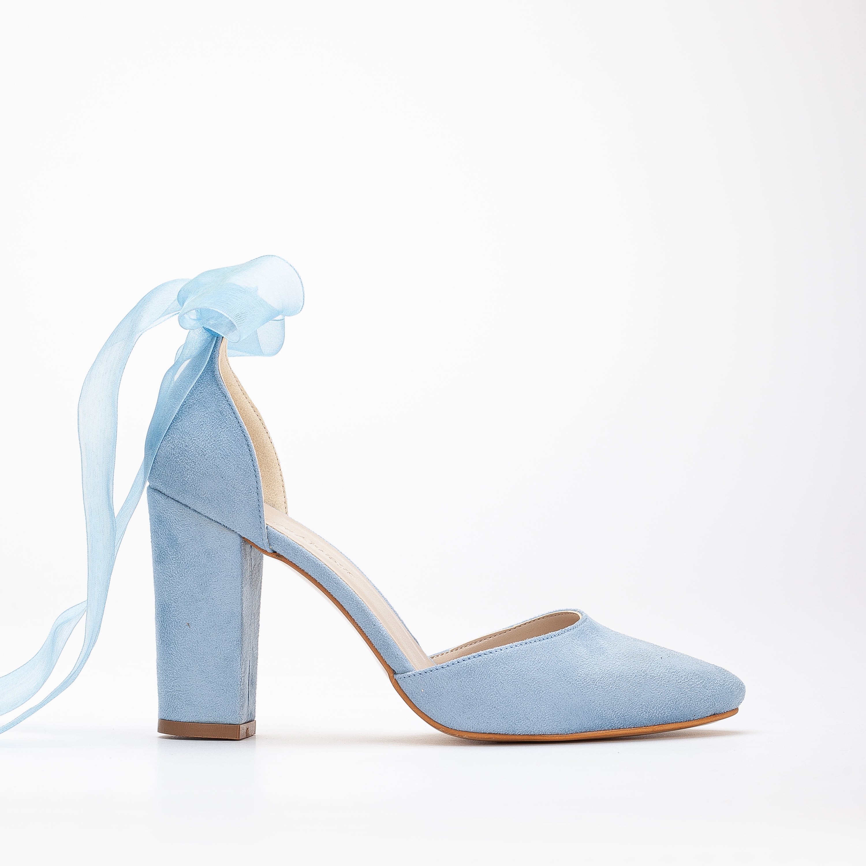 Gisele Baby Blue Wedding Shoes with Ribbon