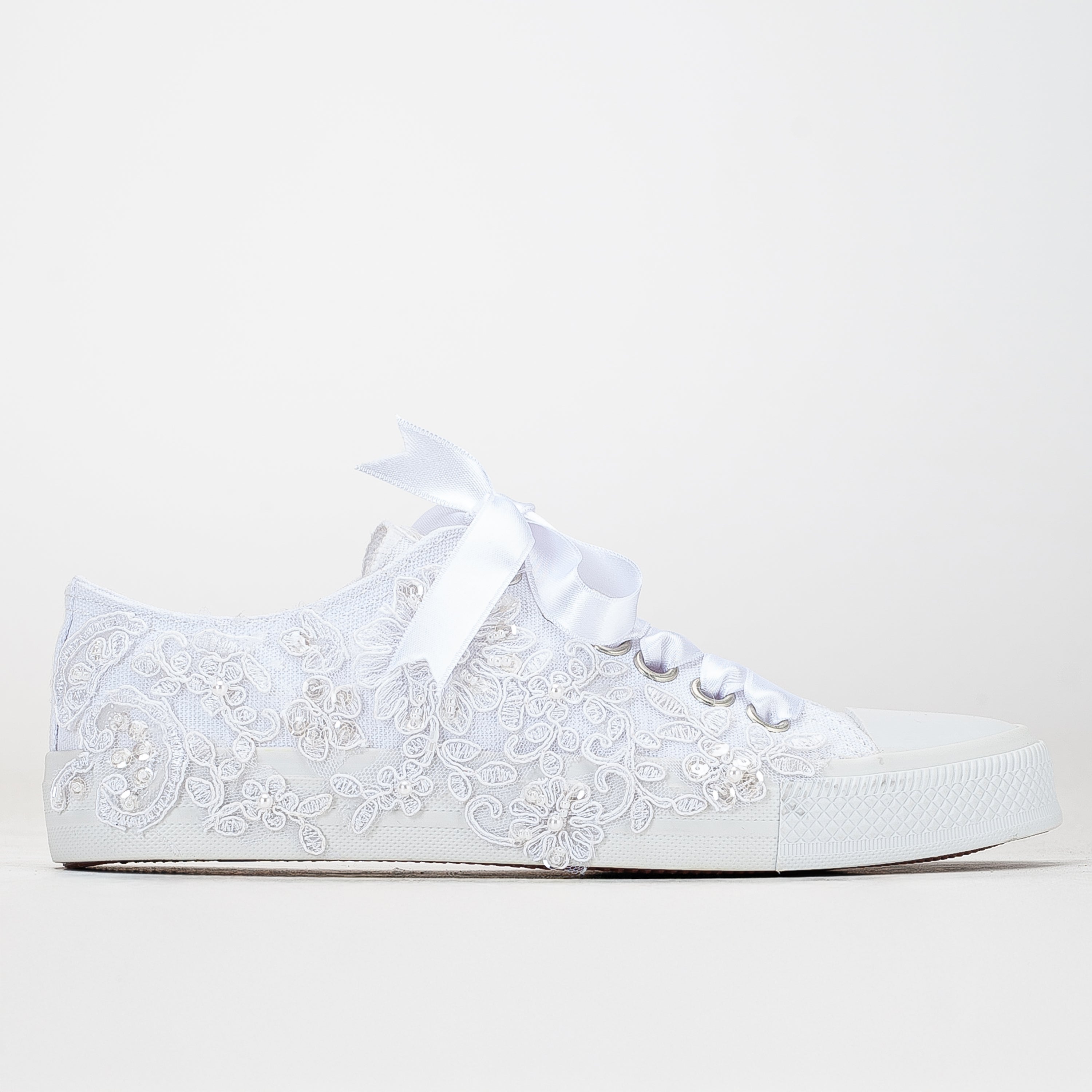 Shelby - White Low Wedding Sneakers