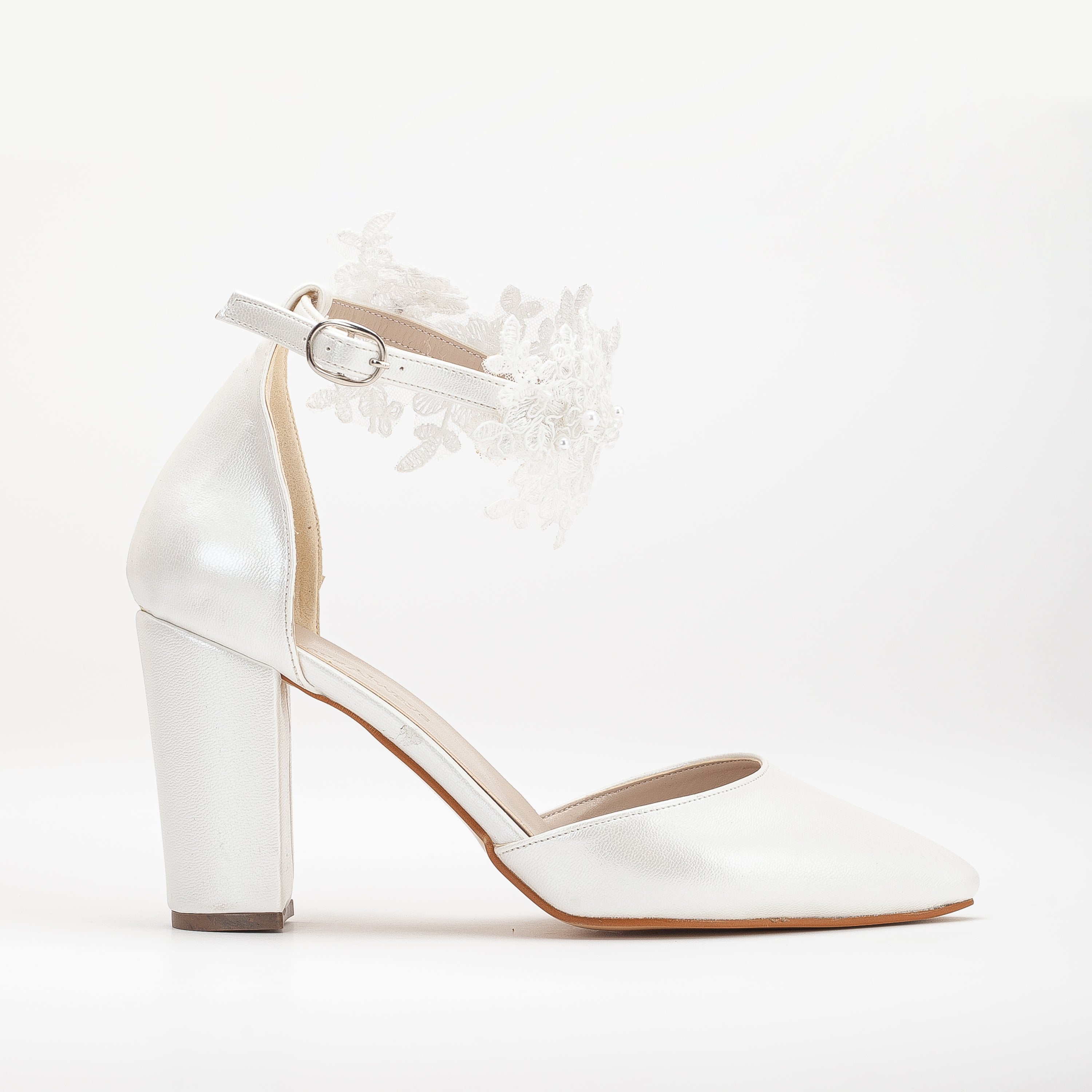 Ivory satin platform heels on sale