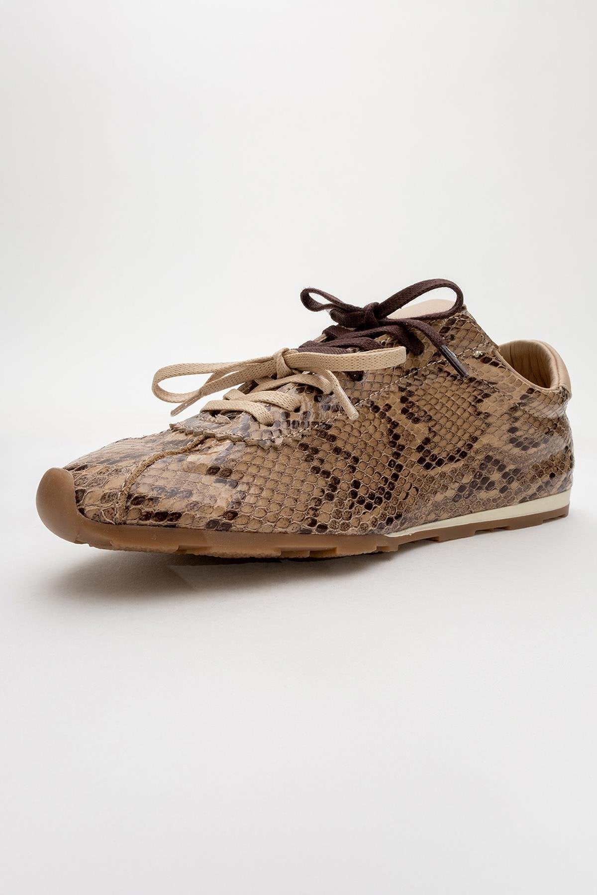 Crea - Light Brown Leather Sneakers (Women)