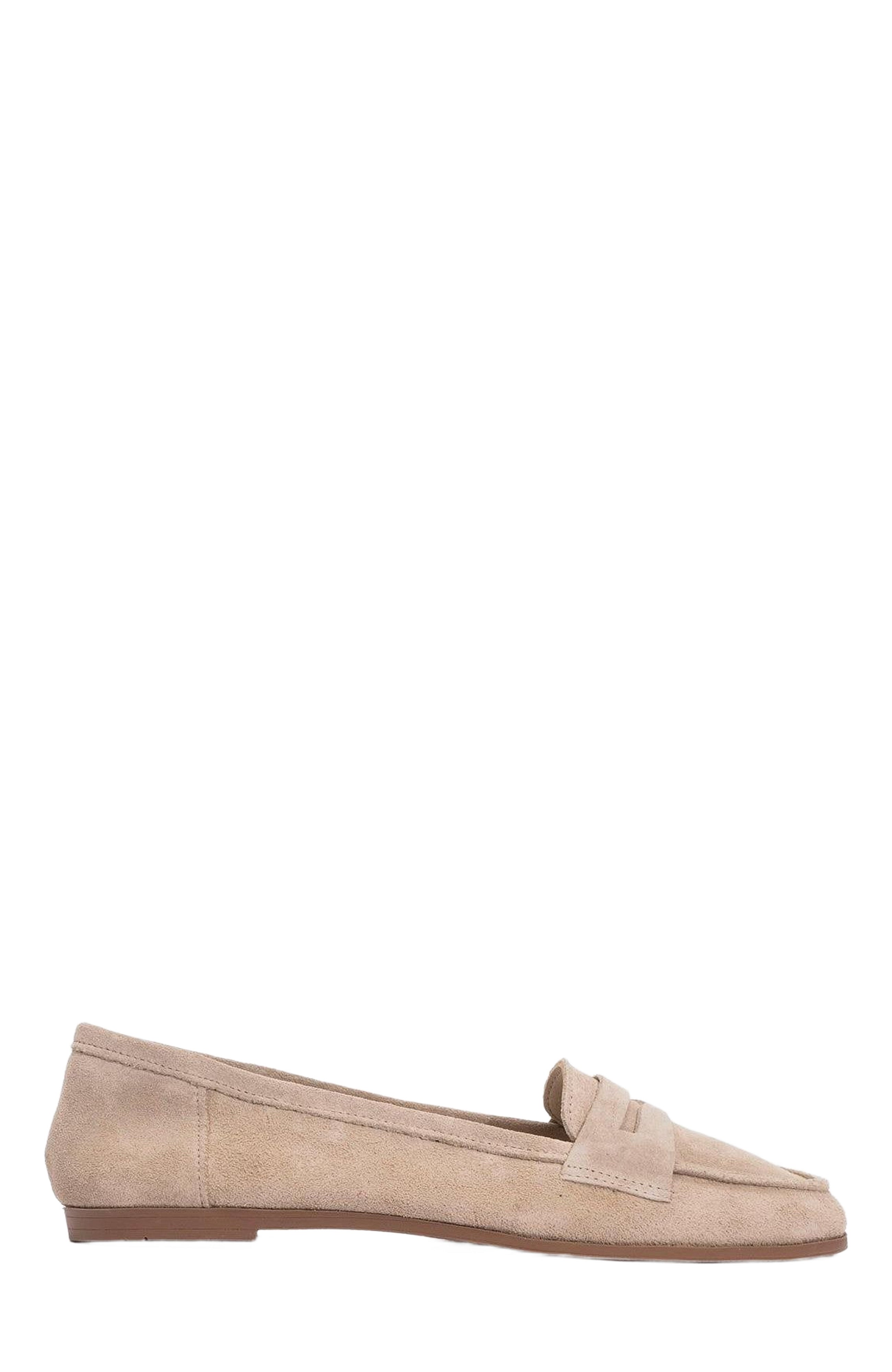 Dorothy - Beige Suede Leather Loafers