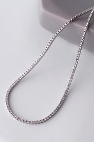 Aurevia 14K Gold Round Cut Diamond Necklace – 3.13 Ct Natural Diamond