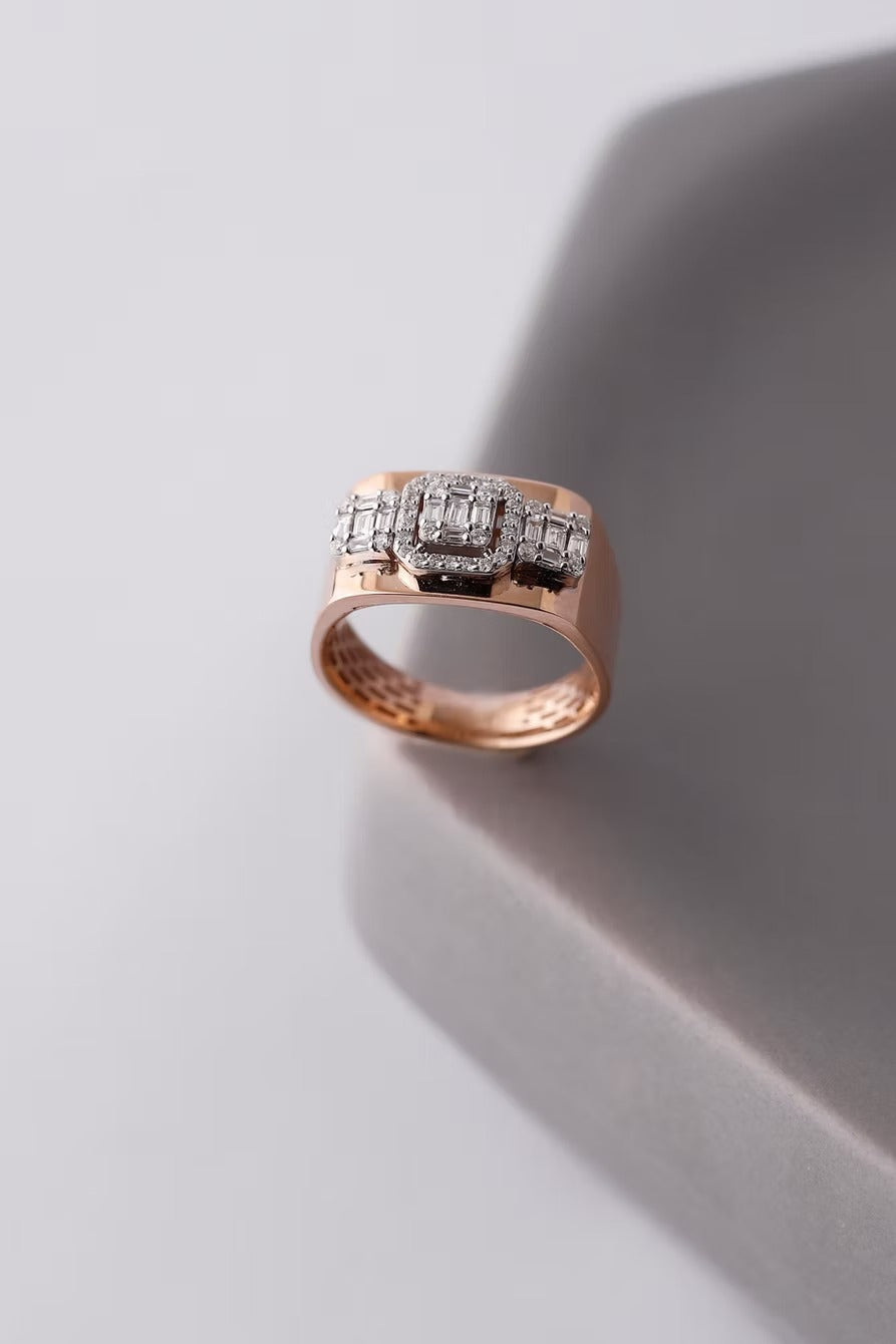 Azmira 14K Gold Baguette Cut Diamond Ring – 0.49 Ct Natural Diamond