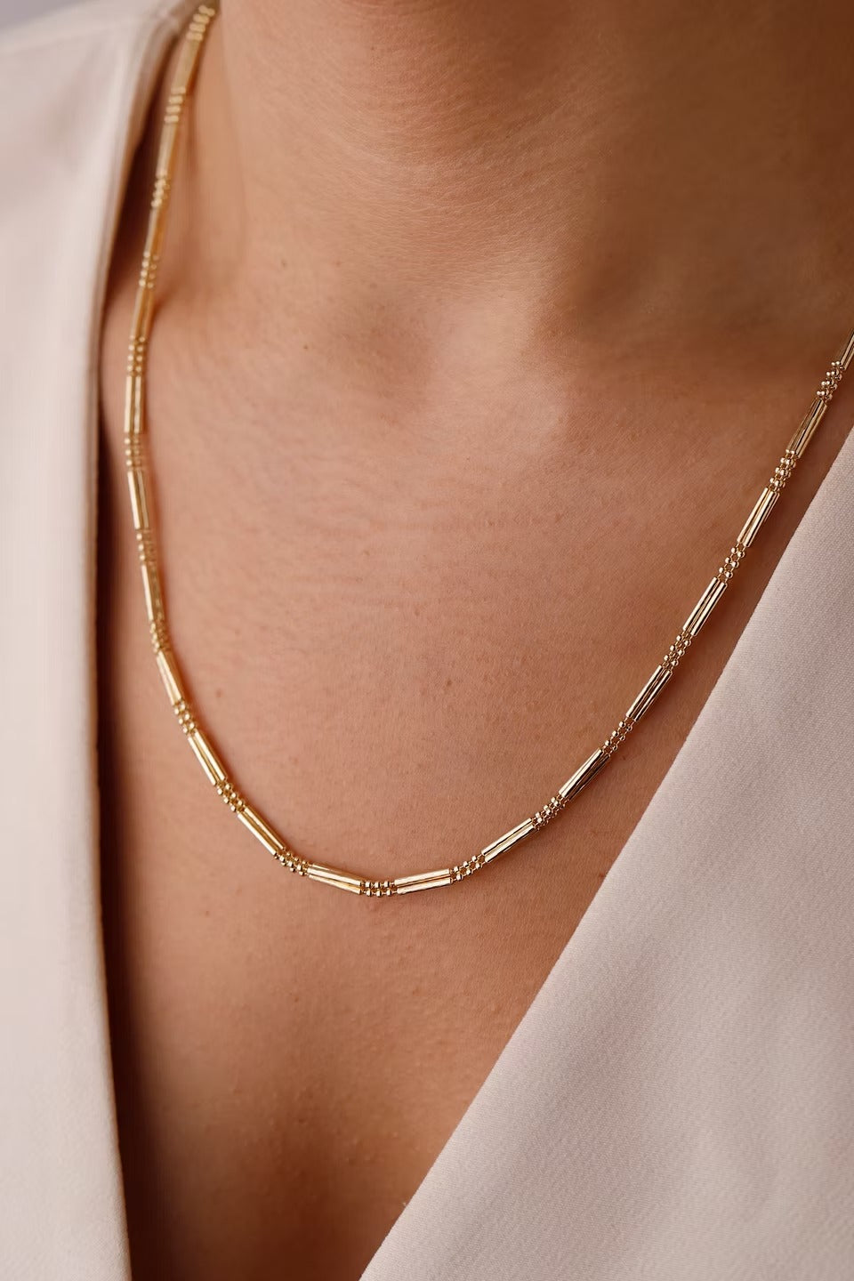 Lunara 14K Solid Gold Necklace – 14.23 g