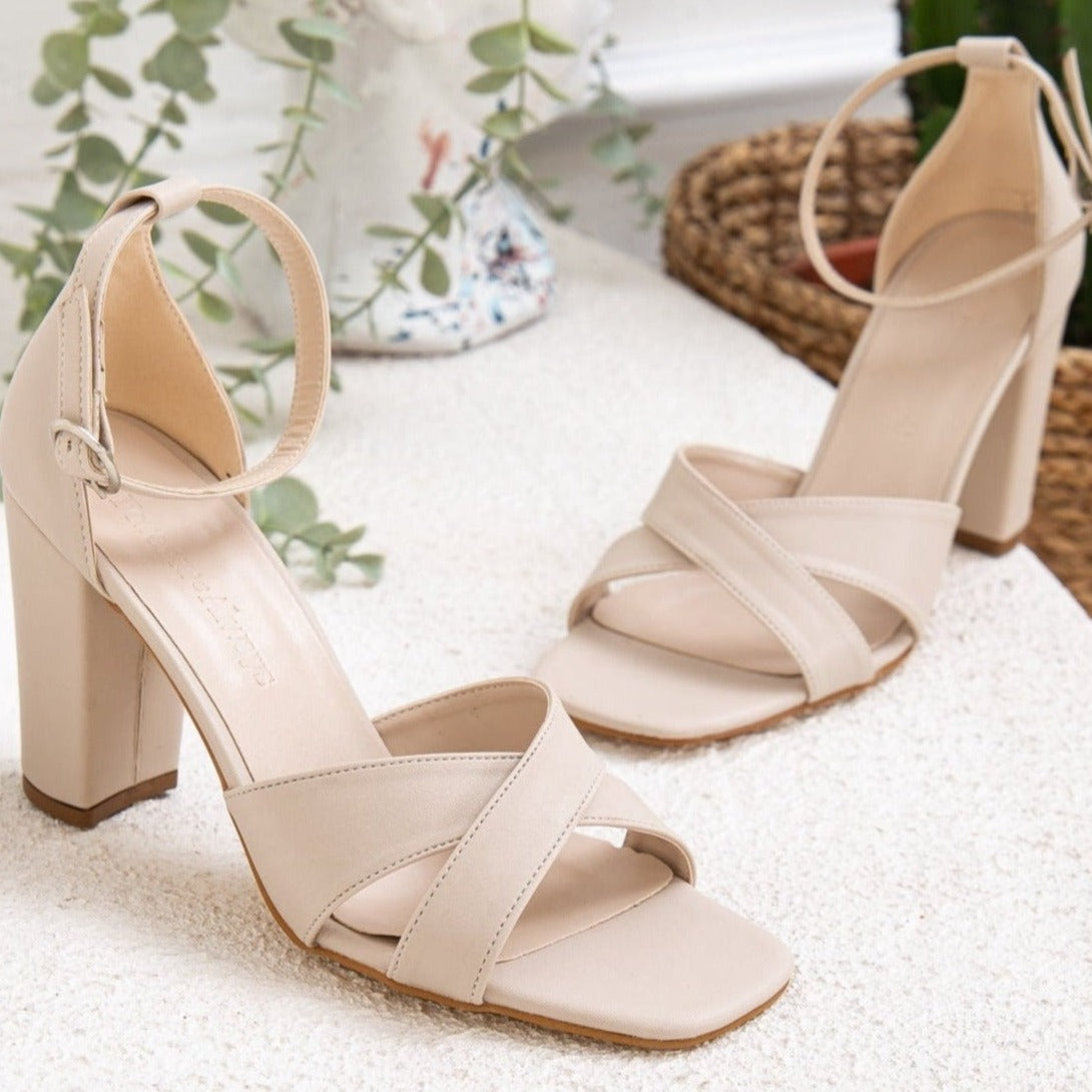 Short beige heels orders