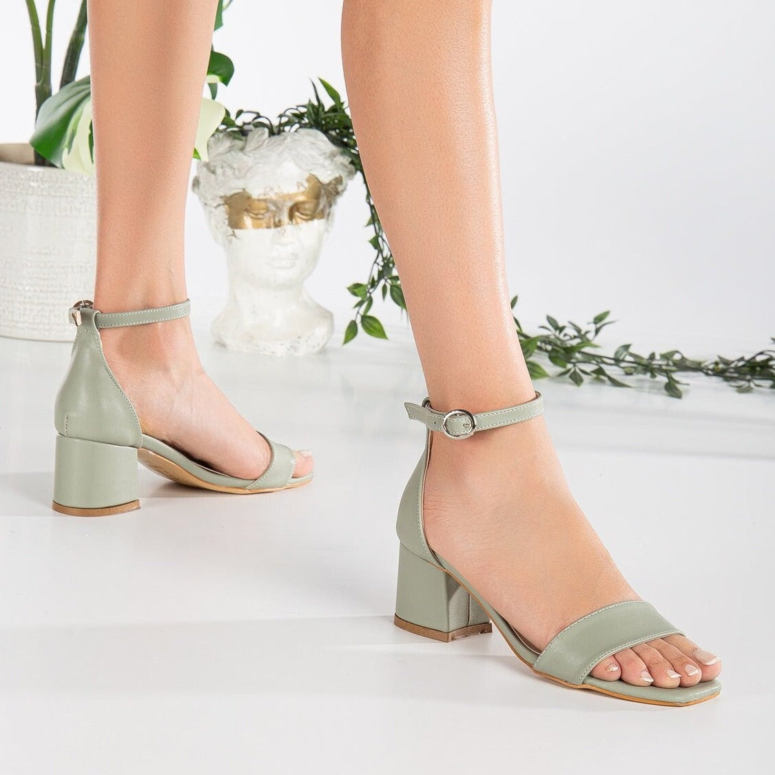 Olive Green Heels, Green Sandals, Green Dress Shoes, Wedding Shoes, Low Heels, Prom Dress Shoes