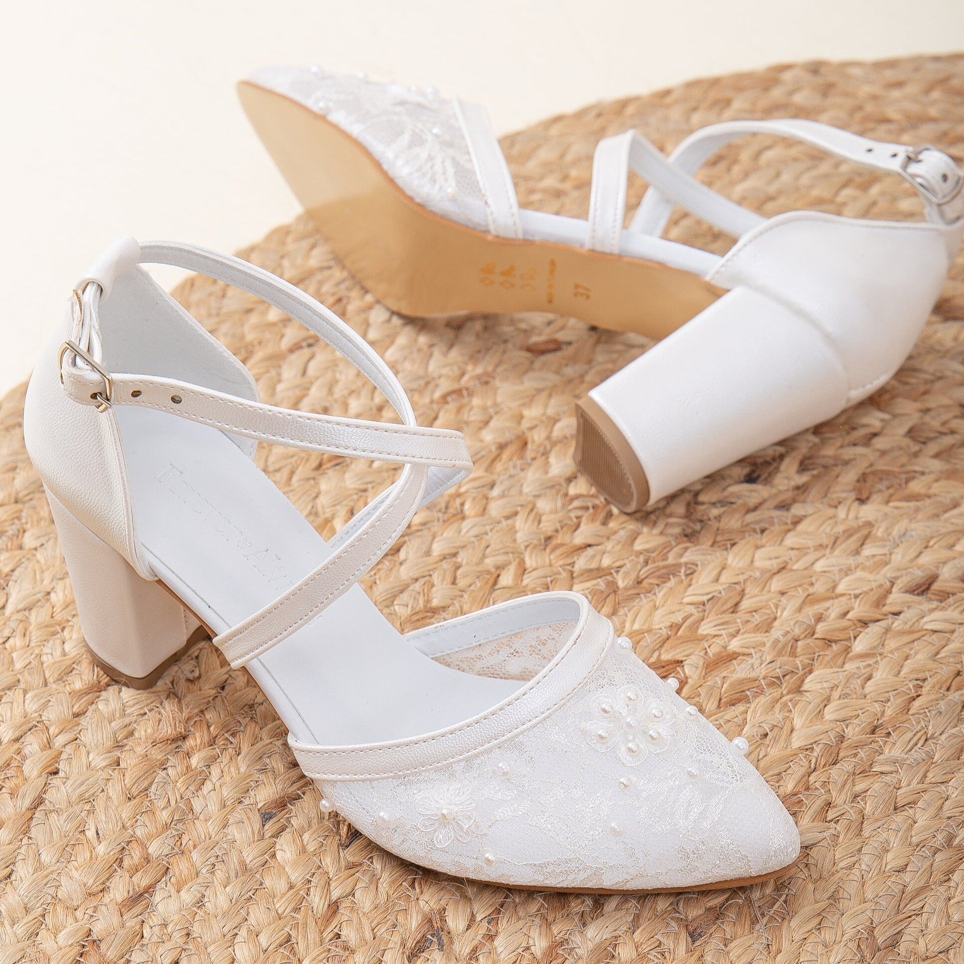 Victoria Designer Low kitten heel Wedding Shoes - Bridal Shoes Harriet Wilde